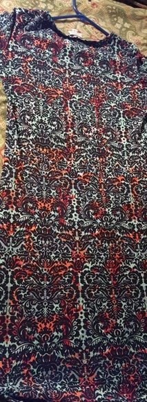 Lularoe medium M dress blue black red - Picture 2 of 2